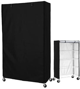 sealcover wire shelving cover wire rack cover, high density shelf cover 36"*14"*71", black storage rack cover used to cover sundries.
