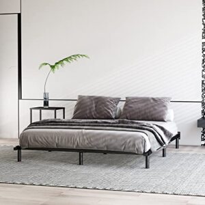 hafenpo metal bed frame - sturdy platform bed frame heavy duty non-slip bed frame black full bed frame 9 leg support easy to assemble suitable for any space full size