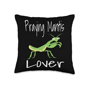 funny praying mantis gifts funny praying mantis lover humor entomology entomologist bug throw pillow, 16x16, multicolor