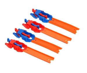 hot wheels tracks expansion packs track pieces & connectors 2 blue 2 red (launcher), one size