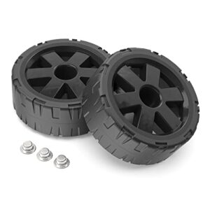 zaitoe heavy-duty cooler wheels replacement for igloo 5 gal beverage rollers, igloo ice cube 60 qt & 70 qt rollers, 4 inch, black (2 pack)