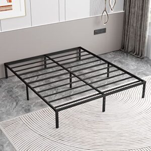 new jeto metal bed frame-simple and atmospheric metal platform bed frame, storage space under the bed heavy duty frame bed, durable king size bed frame, suitable for bedroom, king