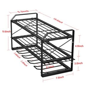 Keten Power Tool Organizer, Wall Mount Cordless Drill Holder, Thicken Tool Shelf & Tool Rack for Drill, Spanner, Screwdriver, Metal Tool, Suitable for Pegboard