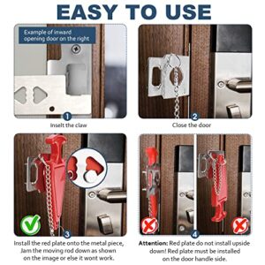 Hotel Door Locks for Travelers,Portable Door Lock for Travel Universal L-Shaped, Door Lock Latch Additional Privacy and Safety in Home Hotel and Apartment, Door Lock Security for Hotel Rooms