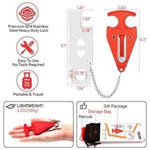 Hotel Door Locks for Travelers,Portable Door Lock for Travel Universal L-Shaped, Door Lock Latch Additional Privacy and Safety in Home Hotel and Apartment, Door Lock Security for Hotel Rooms