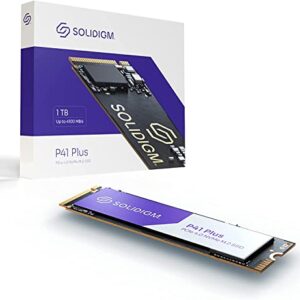 Solidigm™ P41 Plus Series 1TB PCIe GEN 4 NVMe 4.0 x4 M.2 2280 3D NAND Internal Solid State Drive (1TB, M.2 80mm, PCIe 4.0 x4) SSDPFKNU010TZX1