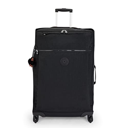 Kipling Women's Darcey Large 29-Inch Softside Checked Rolling Luggage, 360 Degree Spinning Wheels, Black Tonal, 19.25''L x 29''H x 11.5''D