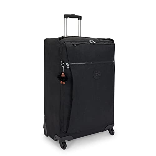 Kipling Women's Darcey Large 29-Inch Softside Checked Rolling Luggage, 360 Degree Spinning Wheels, Black Tonal, 19.25''L x 29''H x 11.5''D