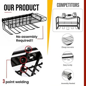 Heavy Duty Power Tool Rack Shelf Organizer Wall Mount - Steel Utility Mounts Design for Impact Drill & Wrench Tools, Garage and Storage Organization USA Made, 100pd Weight Capacity