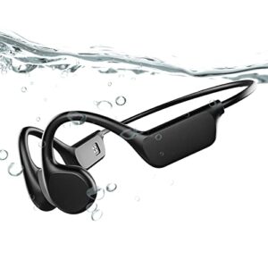 gogailen bone conduction headphones,ipx8 waterproof swimming headphones built-in 32gb mp3 player bluetooth 5.3,wireless open ear headset for swimming,running,cycling,gym dark