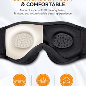 MUSICOZY Sleep Headphones Bluetooth Sleep Mask 3D Wireless Music Sleeping Headphones Headband Eye Mask Sleep Earbuds for Side Sleepers Mom Men Women with Speakers Cool Tech Gadgets Gifts