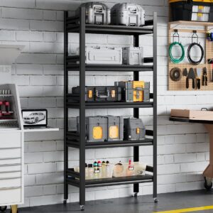 molyhom storage shelves heavy duty, garage storage racks and shelving, 5-tier metal shelves for storage