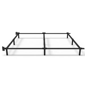 EMODA 7 Inch California King Bed Frames Base for Box Spring and Mattress, 9 Legs Heavy Duty Metal Bedframe Tool-Free and Easy Assembly, Black