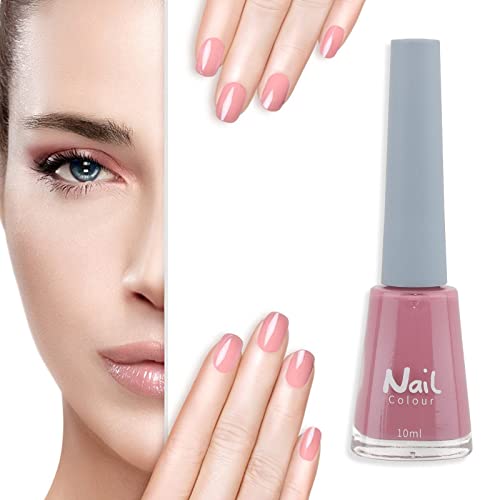 No Need To Bake Oily Non Peelable Nail Polish Popular Color Nude Cherry Jelly Transparent Nail Enhancement 10ml Peal off Nail Polish (B, One Size)