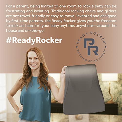 READY ROCKER Portable Rocking-Chair - Ideal for Nursery Furniture, Home-Office-Chair-Outdoor-Use, Travel for Moms, Dads, Seniors - Replaces Need for Glider - Baby Registry-Shower Gift | Modern Grey