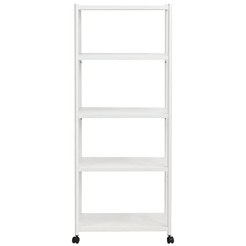 MATICO 5 Tier 27 Inch Metal Storage Shelf Unit, Heavy Duty Standing Storage Shelving Rack, Large Capacity Utility Garage Storage Organizer, White