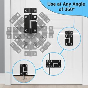 Door Lock Latch Locks Slide - 2 Pack Keyless Entry Slide Locks for Inside Outside Door, Door Barrel Bolt Door Latch Thickened Heavy Duty Steel, Easy to Install Gate, Slide Latch Lock with 12 Screws