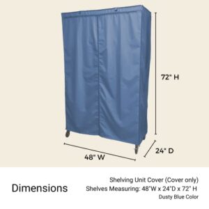 Formosa Covers | Protective Wire Shelving Unit Cover for Home, Kitchen, Office, and Garage (Multiple (48" W x 24" D x 72" H)