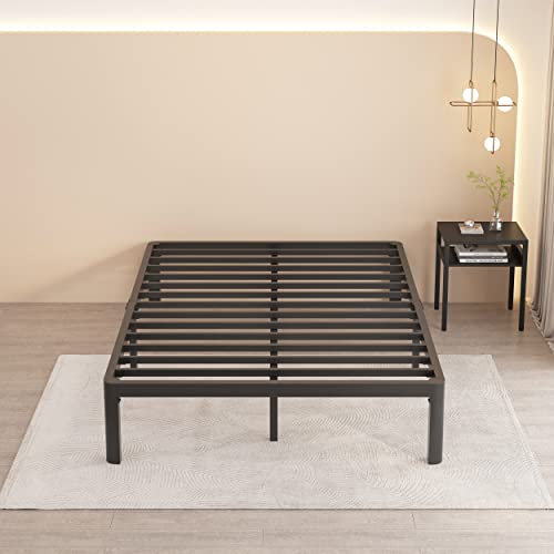 MAF 14 Inch Queen Metal Platform Bed Frame with Round Corner Legs, 3000 LBS Heavy Duty Steel Slats Support, Noise Free, No Box Spring Needed, Easy Assembly