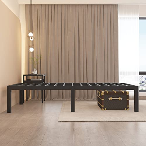 MAF 14 Inch Twin Metal Platform Bed Frame with Round Corner Legs, 3000 LBS Heavy Duty Steel Slats Support, Noise Free, No Box Spring Needed, Easy Assembly