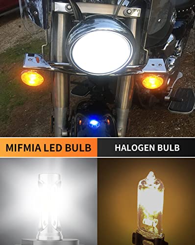 MIFMIA H4 LED Headlight Bulb Motorcycle, 500% Brighter 9003 LED Headlight Bulb Hi/Lo Beam 6000K White, Plug and Play Replacement, Pack of 1