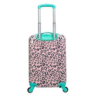 CRCKT Kids Hardside Spinner Animal Print,Lightweight, Pink and Mint Green, Carry-On 21-Inch