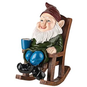 zj whoest garden gnomes statue funny gnome garden statue garden art outdoor for garden decor, outdoor statue for patio, lawn, yard decoration, housewarming garden gift- gnome coffee