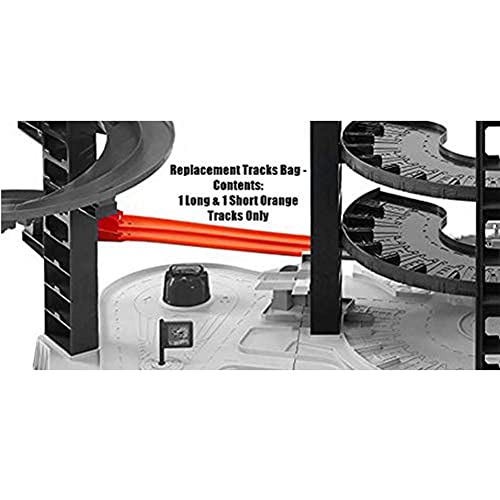 Replacement Parts for Hot Wheels Garage Play Set ~ Hot Wheels Super Ultimate Garage Play Set - FDF25 ~ Replacement Tracks Bag - Contents: 1 Long and 1 Short Orange Tracks