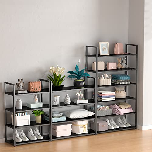 4-Tier Acrylic Shelving Unit/Storage Utility Rack/Metal Shelves/Organization Multipurpose Shelf/Fit to Warehouse Basement/Kitchen/Living Room,31.5" W x 11.8" D x 47.2" H