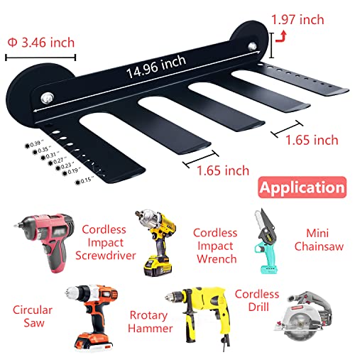 MUTUACTOR Power Tool Organizers and Storage Drill Tools Holder Magnetic Mount,Heavy Duty Magnetic Tool Holder,Utility Storage Rack for Garage,Warehouse,Clearance,Hand Tools,Workshop,Shed