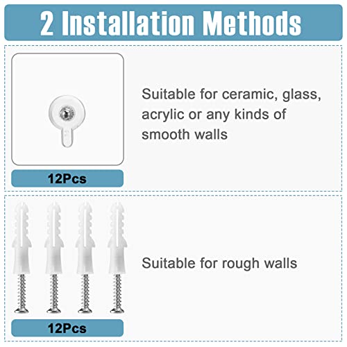 Reginary 6 Pack Acrylic Bathroom Shelves Clear Acrylic Floating Wall Mounted Display Shelves Non Drilling Thick Shelving for Shower Sponge Kitchen Storage Rack with 12 Adhesive 12 Screws