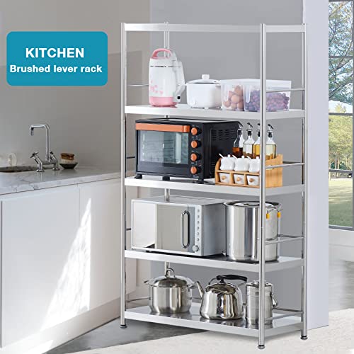 susunnus Stainless Steel Shelves 3 Tier Storage Shelves for Kitchen Garage Shelves Heavy Duty Shelving Metal Shelving Units and Storage Kitchen Industrial Storage Rack