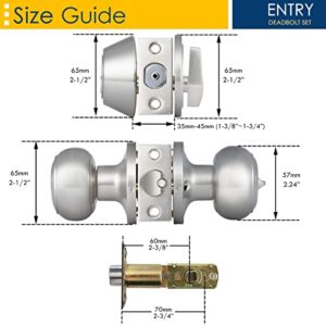 home improvement direct 3 Pack Keyed Alike Deadbolt and Door Knob Set, Satin Nickel Door Lock Combo Set with Deadbolt for Front Door