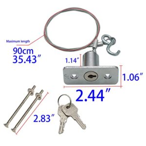 Emergency Release Lock Kit, Emergency Disconnect Release Key Lock with 2 Keys, Garage Door Opener Quick Release Lock for Universal Garage Door