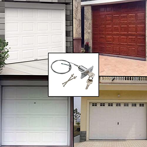 Emergency Release Lock Kit, Emergency Disconnect Release Key Lock with 2 Keys, Garage Door Opener Quick Release Lock for Universal Garage Door