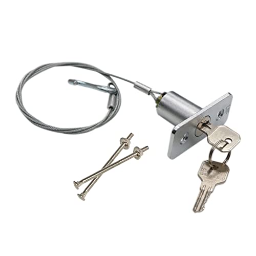 Emergency Release Lock Kit, Emergency Disconnect Release Key Lock with 2 Keys, Garage Door Opener Quick Release Lock for Universal Garage Door