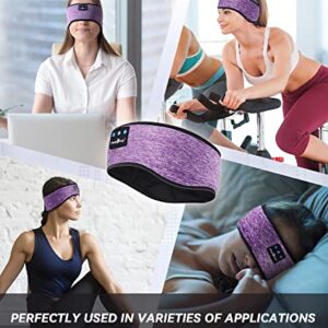 MUSICOZY Bluetooth 5.2 Headband Sleep Headphones Headband Headphones Sports Wireless Music Earphones Eye Mask Earbuds for Side Sleepers Workout Running Travel Yoga Office Mom Women