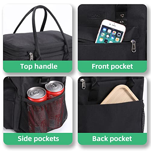 HOMIEE Insulated Lunch Bag for Women/Men, Reusable Lunch Box for Office Picnic Hiking Beach, Durable Waterproof Leakproof Cooler Tote Bag with Adjustable Shoulder Strap