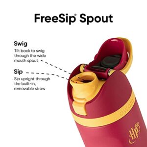 Owala FreeSip Insulated Stainless Steel Water Bottle, 24-Ounce, Shy Marshmallow & Harry Potter FreeSip Insulated Stainless Steel Water Bottle, 24-Ounce, Ravenclaw