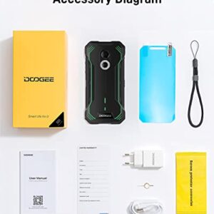 DOOGEE Rugged Smartphone 2023, S51 NFC Android 12 Rugged Phones, 4GB+64GB SD 512GB, 5180mAh Battery, Dual SIM 4G, 6.0" IPS HD Rugged Phones Unlocked, IP68 Waterproof, GPS Outdoor Rugged Android Phone