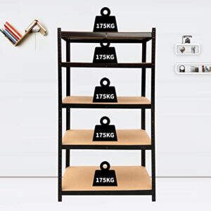 ANSIMIDA Metal Garage Storage Shelves, 71 inches Heavy Duty Steel Frame, Home Garage Multi-Use Storage Rack with Adjustable Shelves, 5-Tier Garage Shelf (35" L×16" W ×71" H)