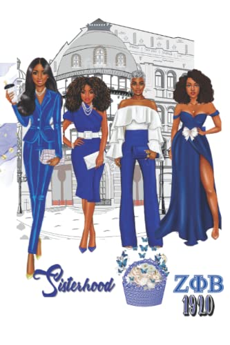 ΖΦΒ Zeta Phi Beta Composition Journal Notebook Organizer CAN BE USED AS A Weekly Planner Notepad For African American Women|Girls|Sorority ... 120 College Lined Thick Blank Pages| 6" x 9