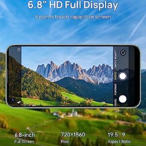 SANSHREUNI C21 Pro Android 12 5G Unlocked Smartphone, 6.8" HD Screen Unlocked Cell Phone, 4GB+256GB, 108MP Main Camera 6500mAH Battery Dual Analog Face/Fingerprint ID OTG