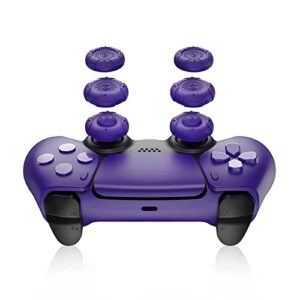 geekshare thumb grip caps for playstation 5 controller, thumbsticks cover set compatible with switch pro controller and ps4 ps5 controller, 3 pairs / 6 pcs (purple)