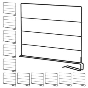 sunexinlo shelf dividers,12 pcs black wire shelf wood closet organizers and storage for bedroom