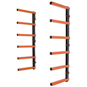 kuafu 6-level lumber storage rack wall mounted wood organizer for indoor outdoor wood storage system 1 pac