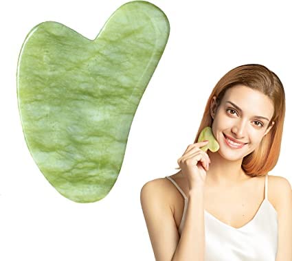 b pure Jade Facial Massage Asian Gua Sha Beauty Tool - Toning, Massage, Wrinkles