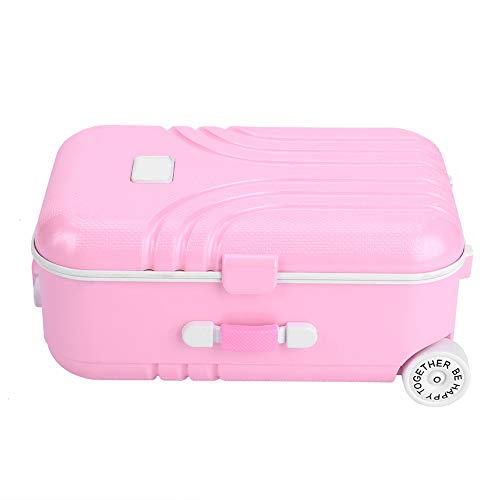 FILFEEL Baby Suitcase Toy, Childs Suitcase, Mini Luggage Box, Cute Plastic Rolling Suitcase Pink