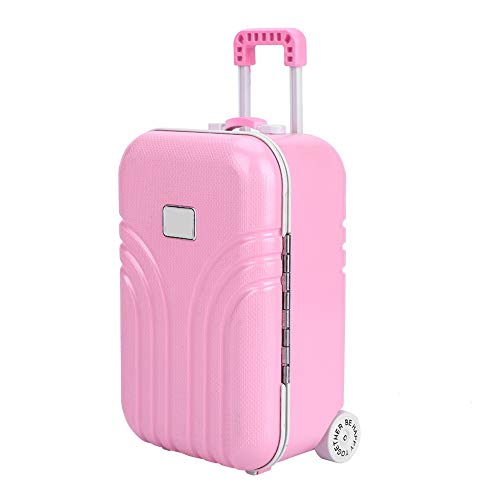 FILFEEL Baby Suitcase Toy, Childs Suitcase, Mini Luggage Box, Cute Plastic Rolling Suitcase Pink