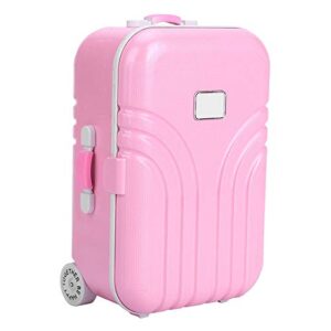 FILFEEL Baby Suitcase Toy, Childs Suitcase, Mini Luggage Box, Cute Plastic Rolling Suitcase Pink